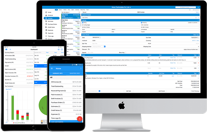 contact number for moon invoice app