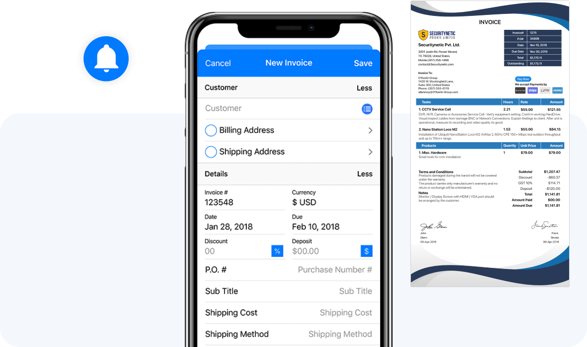 Download Best Free Invoice App for iPhone - Moon Invoice Throughout Invoice Template For Iphone